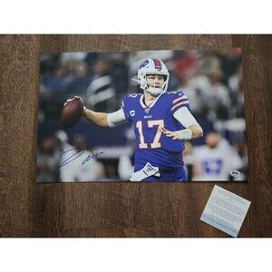Framed Josh Allen 11x17 Signed With ACA COA
